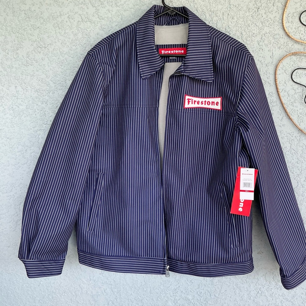 Firestone Men's Blue Striped Jacket